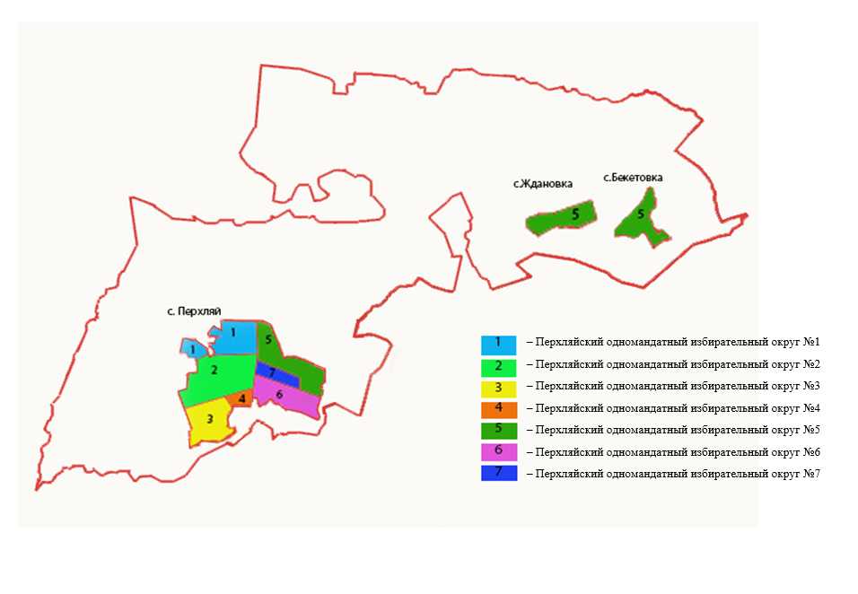 Схема одномандатных избирательных округов Перхляйского сельского поселения Рузаевского муниципального района Республики Мордовия